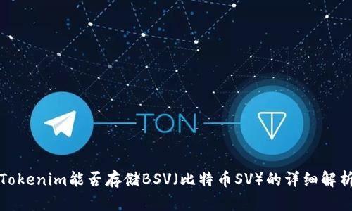 Tokenim能否存储BSV(比特币SV)的详细解析